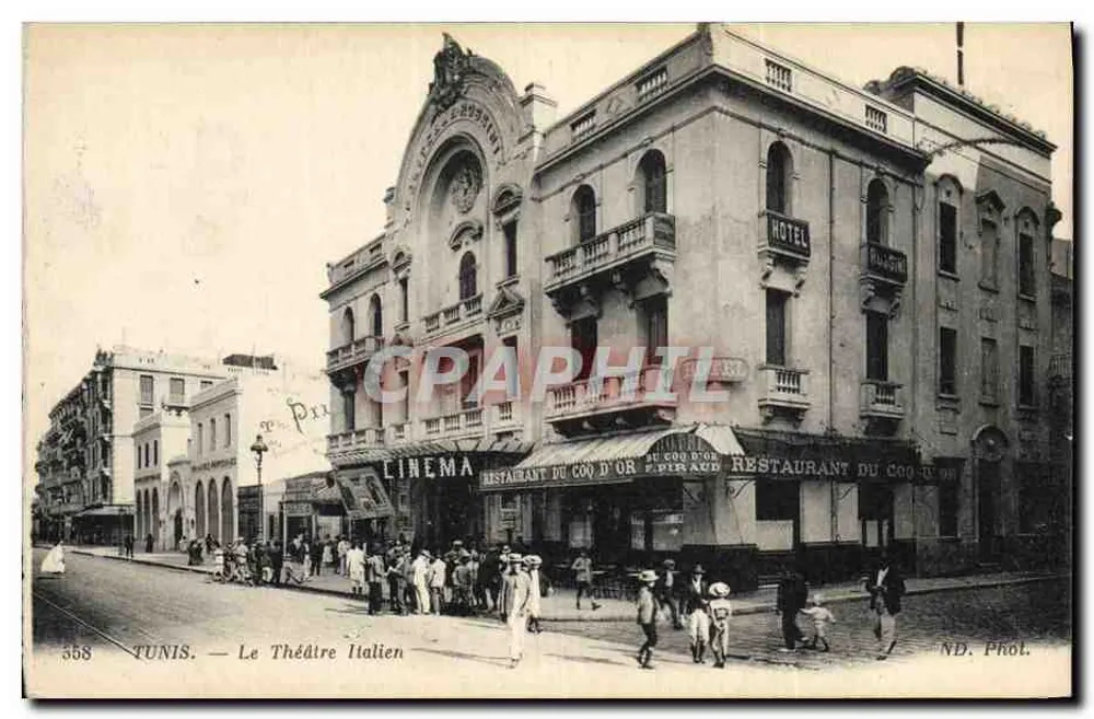 Tunis — Das italienische Theater — ND. Fot. - Vorderseite
