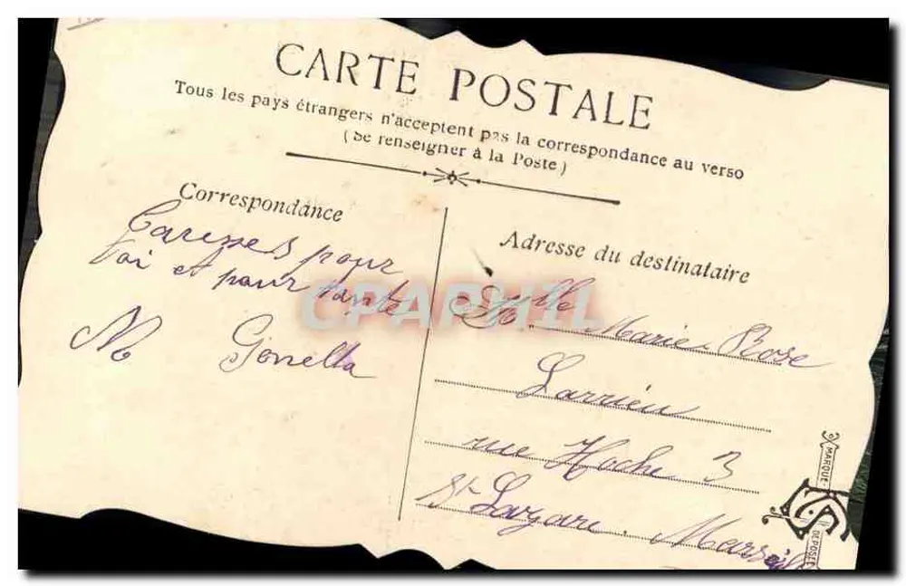 Flor e pássaro — Lembrança — Postes Françaises, n° 11457 - Verso