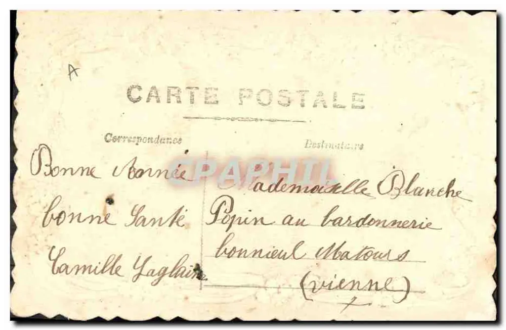 Bouquet de campanules — Bonne Année — Édition Française - Verso