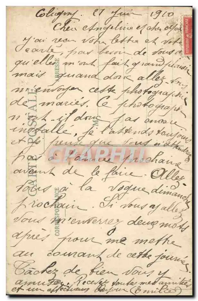 Alte Bresse-Kleidung — Les Accordailles — B. Ferrand, Verlag, 41, Hauptstraße, Bourg (Ain) - Rückseite