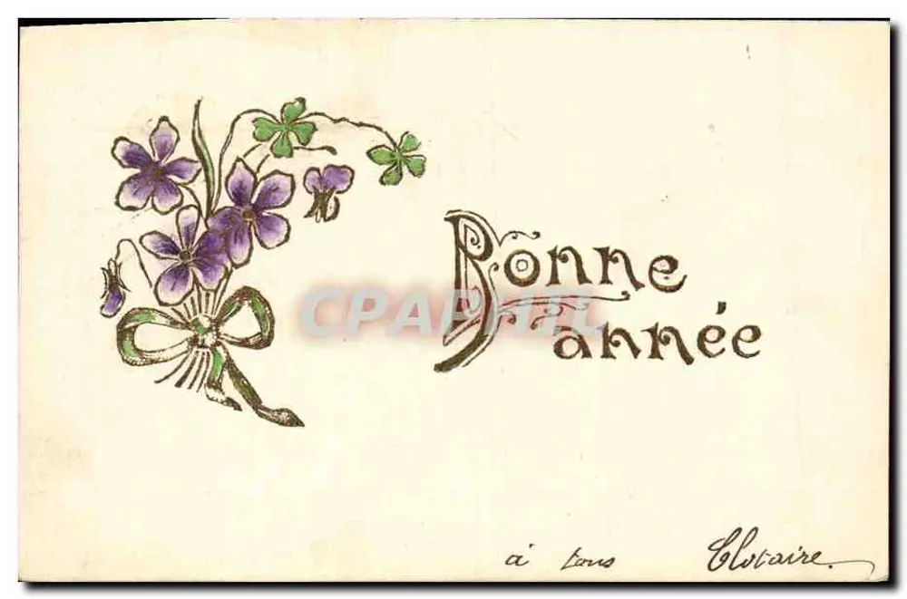 Mata de violetas — Boa ano a Clotaire — editor não visível - Frente