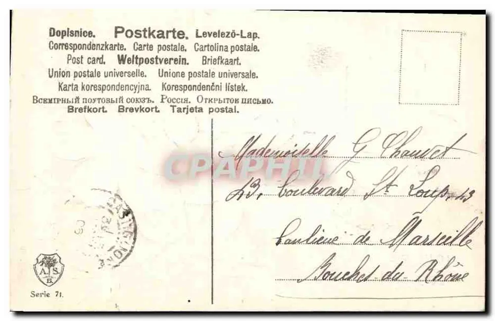 Rosas — vista de aldeia — editor A.S.B. n°71 - Verso