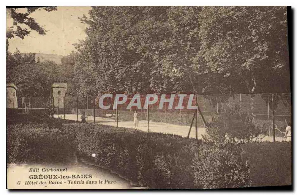 Gréoux-les-Bains — Hotel des Bains - Tennis im Park — Edit Carbónnet - Vorderseite