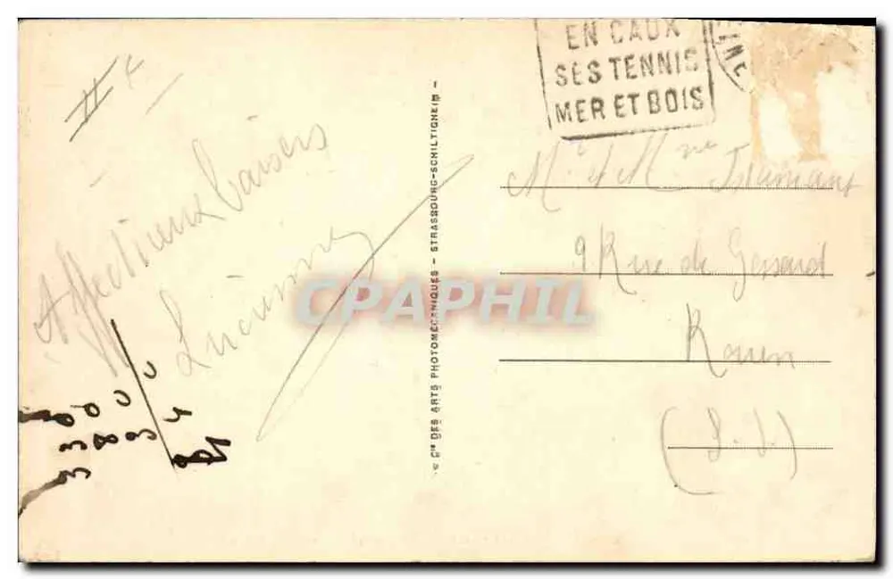 SAINT-VALERY-en-CAUX — Os tênis — editor Bilhete postal antigo 223 - Verso