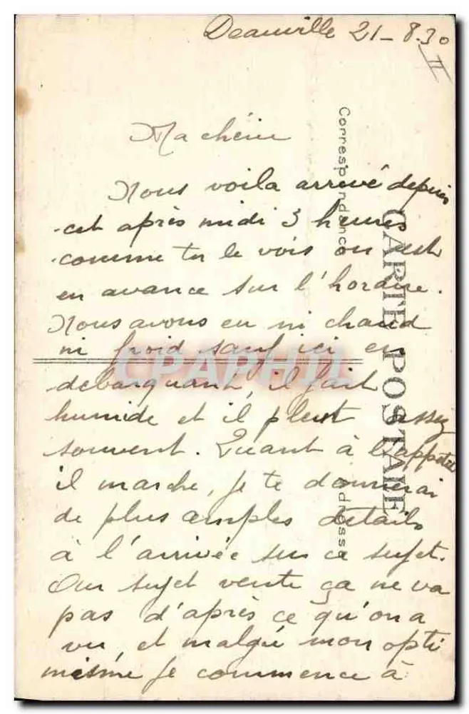 Deauville. Der blühende Strand. Das Tennisfeld vor dem Normandy — G.F. Le Havre, n°521 - Rückseite