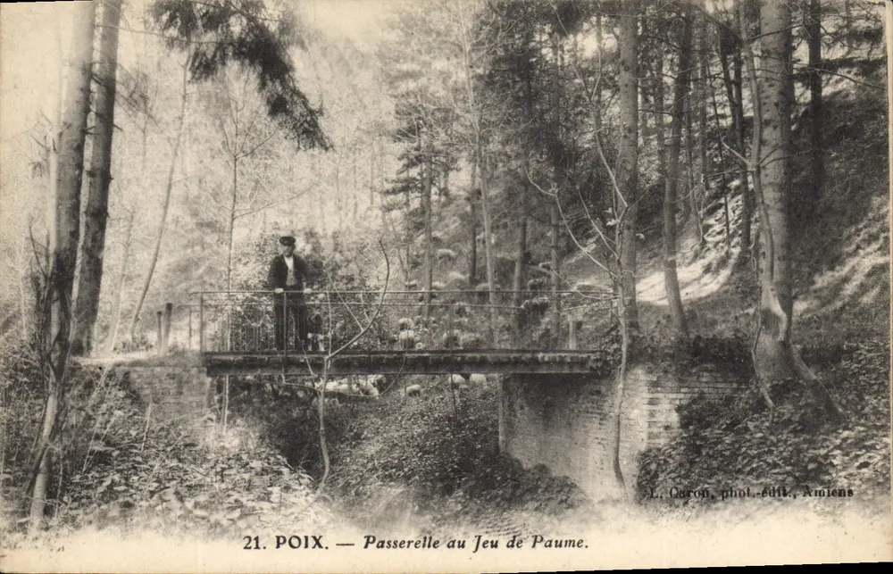 Poix — Brücke am Jeu de Paume — L. Caron phot.-edit., Amiens - Vorderseite