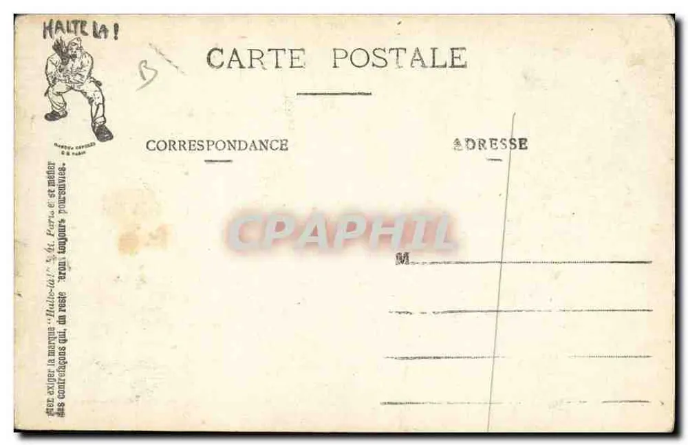 Glückliches Leben im Regiment — Kantate der Spirituosen — Halt Da! E.R. Paris (Geschütztes Modell) - Rückseite
