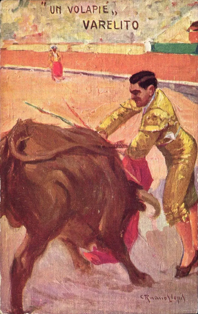 Un Volapié, Varelitó — Torero in der Plaza — C. Ruano Llopis, Num. 1135 - Vorderseite