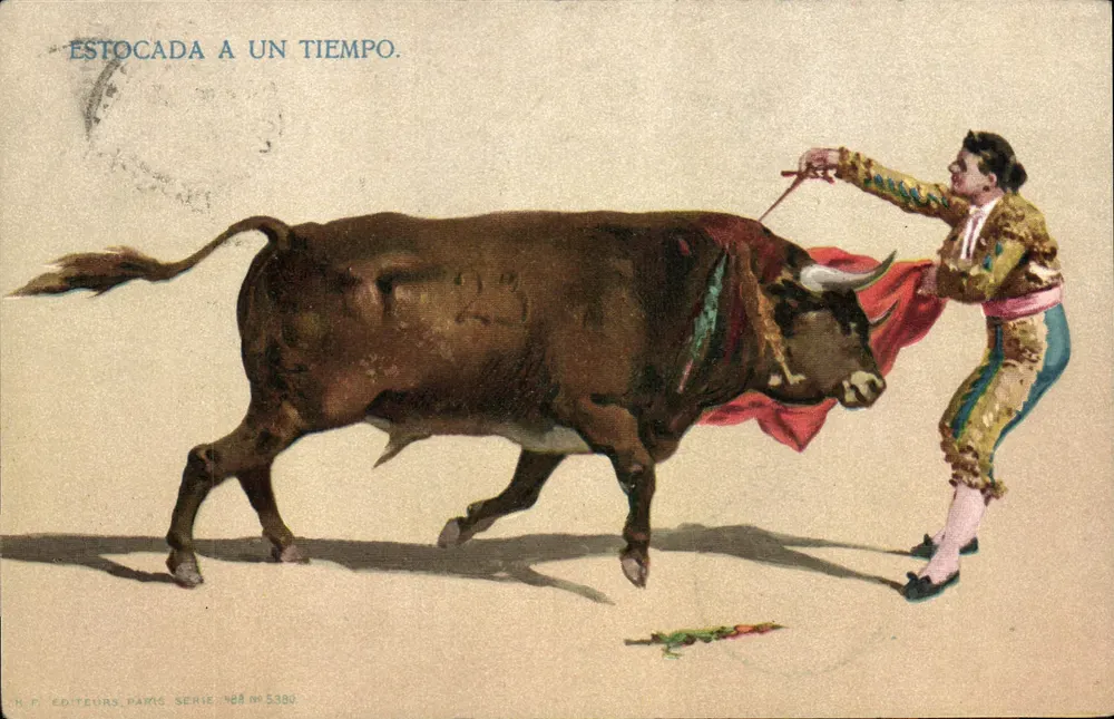 Estocada a un tiempo — Stierkampfszene — A.F. Editeurs, Paris, Serie n°5380 - Vorderseite