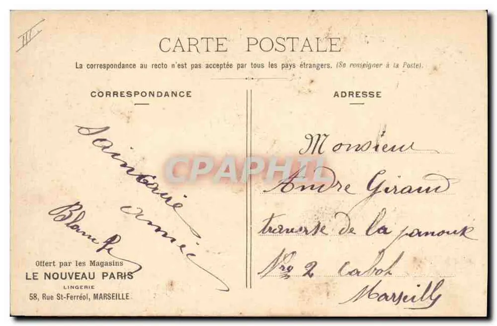 Skok na percie — widowisko byka — wydawca MOULLLOT - MARSEILLE - Rewers