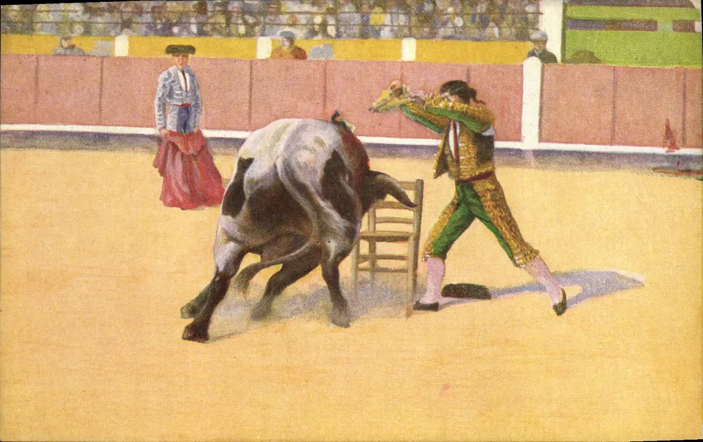 Ein Torero wechselt ein par en sill — Éditions Victoria N. Coll Salteti, Barcelona - Vorderseite