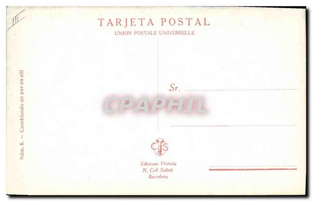 Ein Torero wechselt ein par en sill — Éditions Victoria N. Coll Salteti, Barcelona - Rückseite
