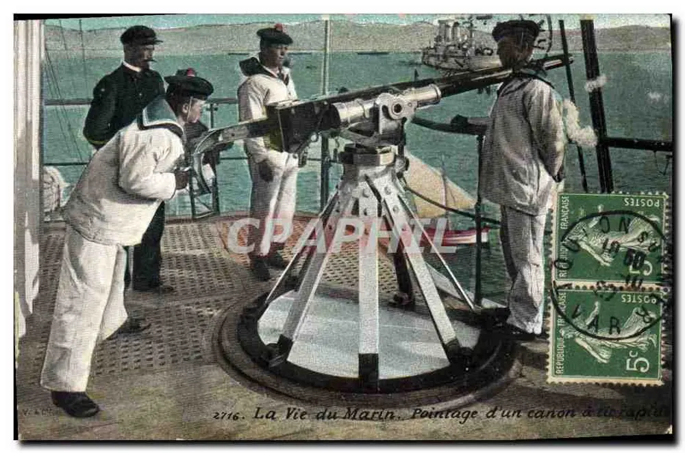 Zielung eines Schnellfeuerkanons — La Vie du Marin n°2716 — Verlag: La Vie du Marin - Vorderseite