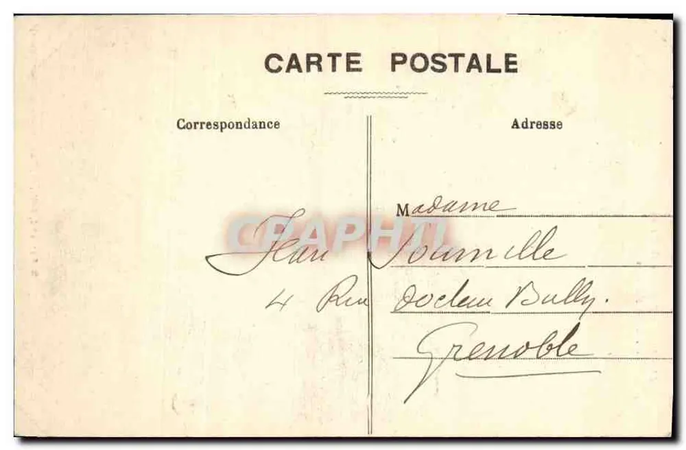 Kleidung aus Bresse — Tanz-Invitation — B. Ferrand, Verlag, 41 Rue Centrale, Bourg (Ain) - Rückseite
