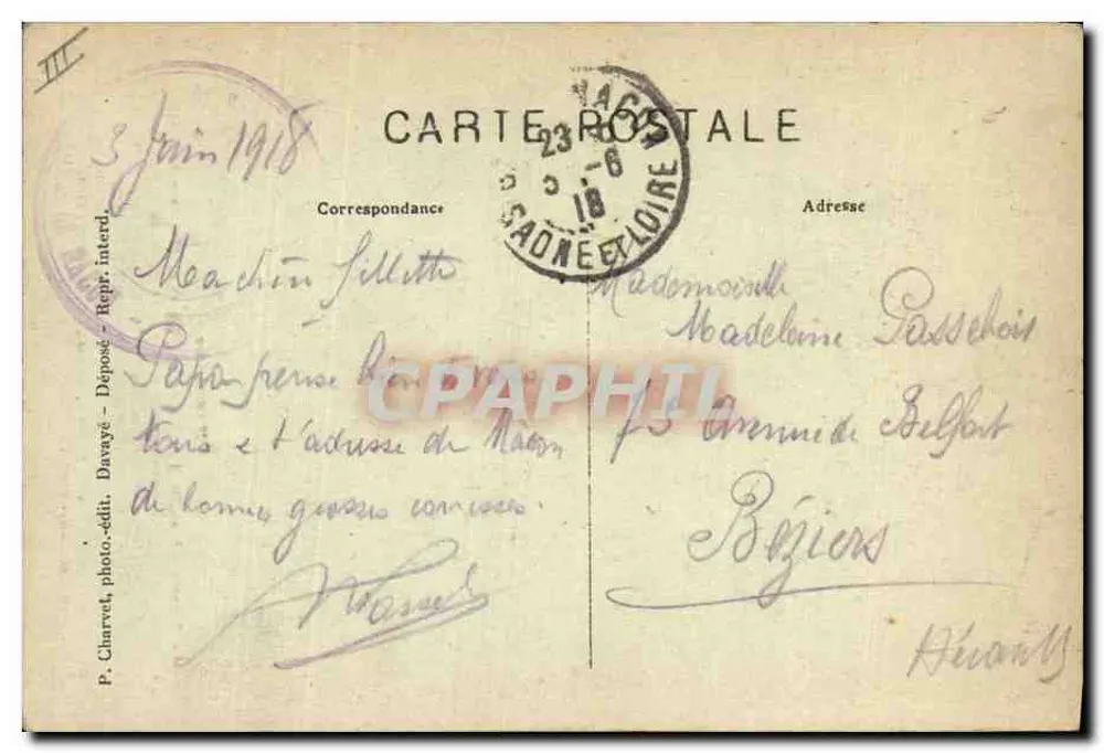 Bressane — Traje tradicional — P. Charvet, editor - Verso