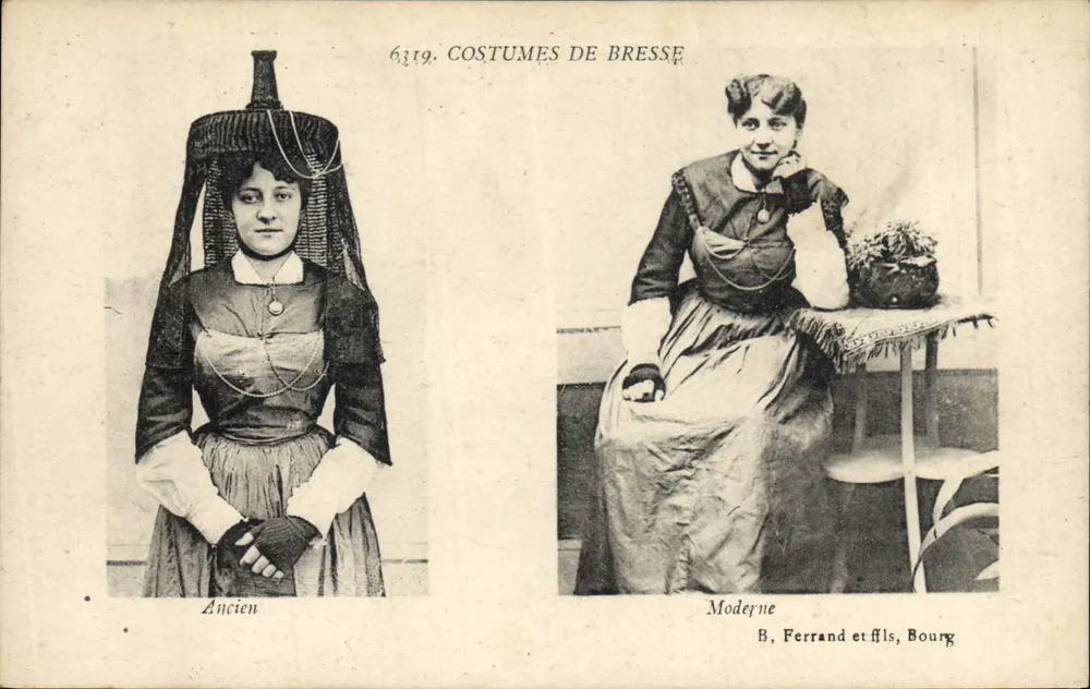 Trajes de Bresse — Antigo e Moderno — B. Ferrand et Fils, Bourg - Frente