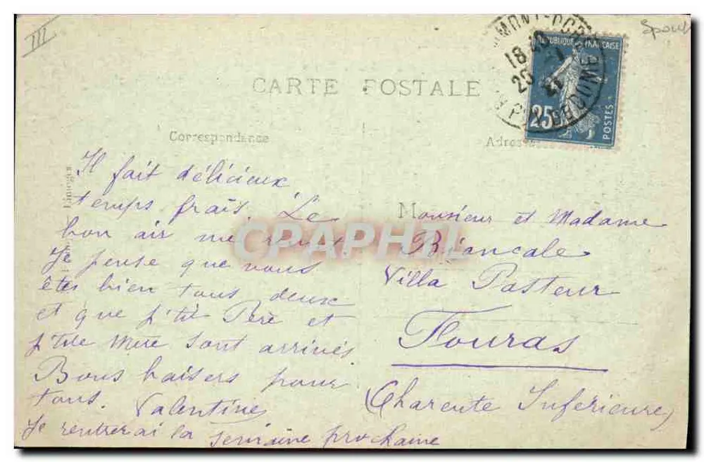 Mont-Dore — Der Capucin-Saal — Tennis-Spiel - Rückseite
