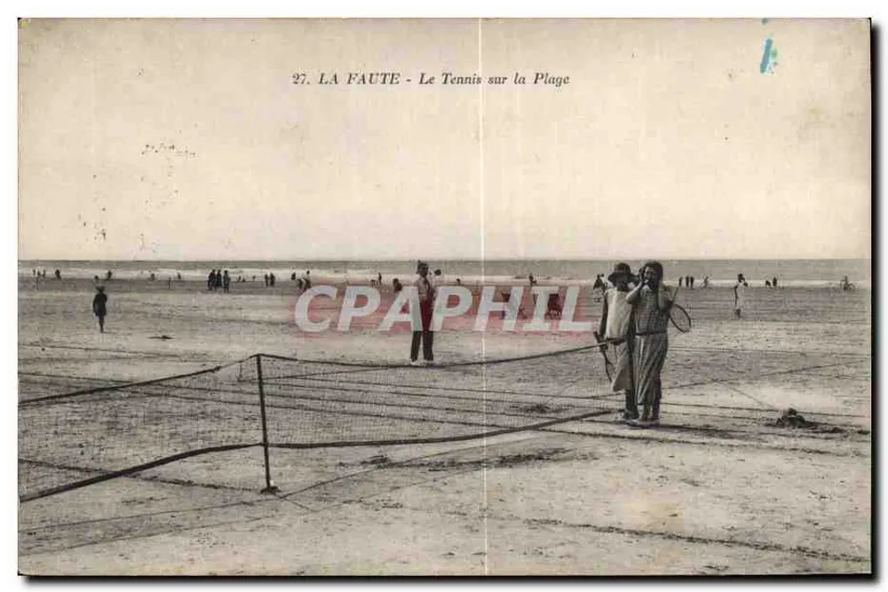 La Faute - A Tênis na Praia — Fototipia Jéhly-Pottin, Mortagne - Frente