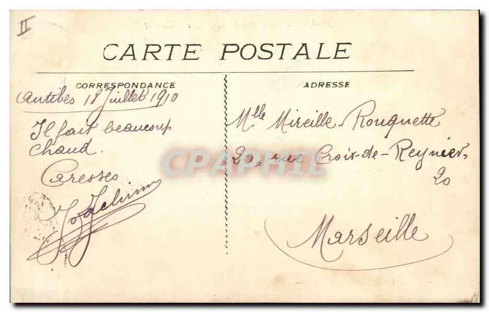 Juan-les-Pins (A.-M.) - Pinheiro de Sol — Lib. Maillan, Edit. Cannes, 883 - Verso