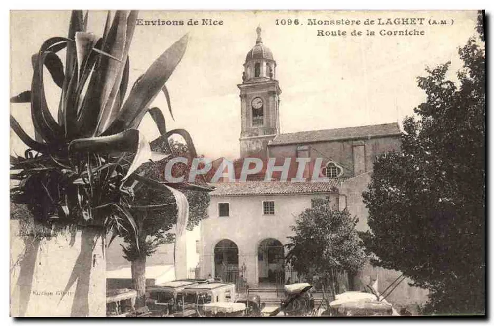 Mosteiro de LAGHET (a.m.) — Estrada da Corniche — Edição Albert, n°1096 - Frente