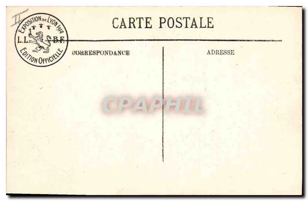 LYON — Internationale Ausstellung 1914 — Der Garten der Gartenskulptur — Offizielle Ausgabe L.L. S.B.F. - Rückseite
