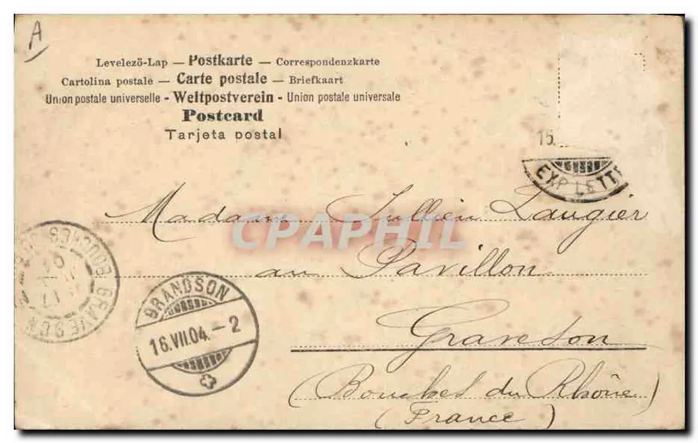 Frau und Kind in einem Landschaftsbild — Verlag 'S. R. M.' Nr. 268 - Rückseite