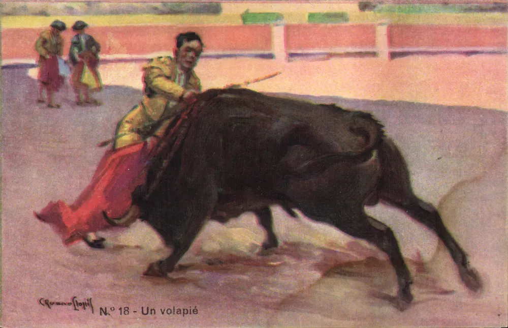 Un volapié — scena di toro — Cromo-Lopif N°18 - Recto