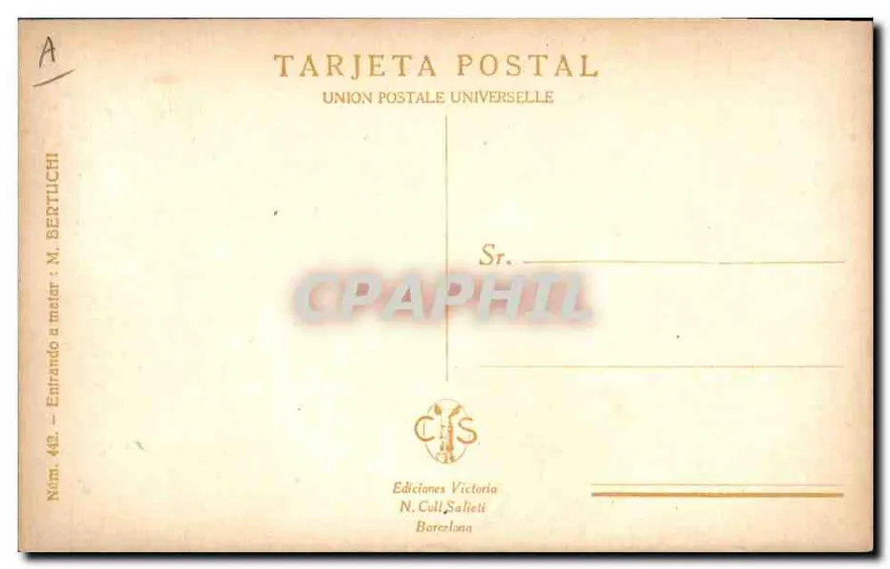 Entrando para matar — M. Bertluchi — Edições Victoria N. Coll Salieti, Barcelona - Verso