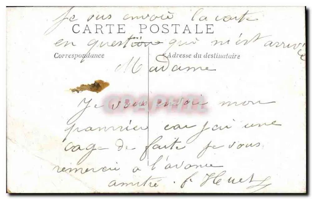 Die Kasernen — Der untere Teil des Polizeipostens — J. Streerck Frères, Paris - Rückseite