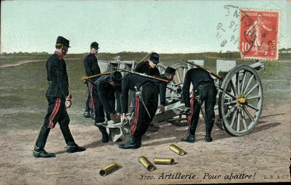 Artillerie. Schießen! — Serie 3720 — L.V. & C° - Vorderseite