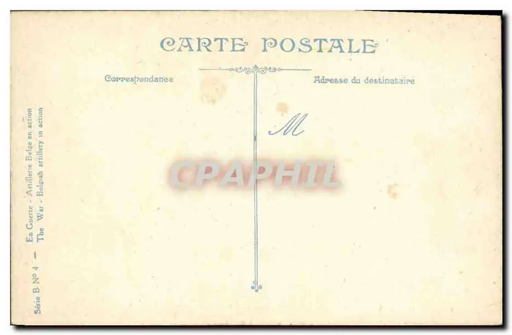 Belgische Artillerie in Aktion — Serie B Nr. 4 — LVAC - Rückseite