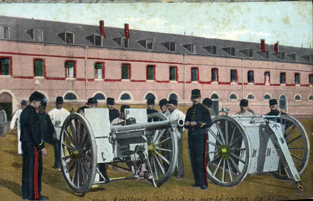 Artillerie — Anleitung zum 75 mm Kanon — Verlag AQUA'S PHOTO, Nr. 7300 - Vorderseite