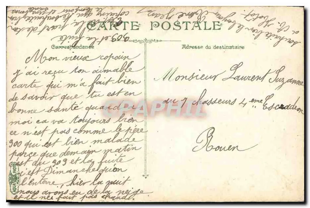 Infanterie. Escalade d'un mur — exercice militaire — éditeur L.V.R.C'S, n° 3591 - Verso