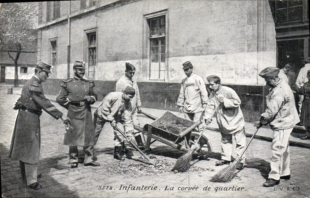 Infantaria — A tarefa do quartel — L.V. & Cie, n° 3578 - Frente