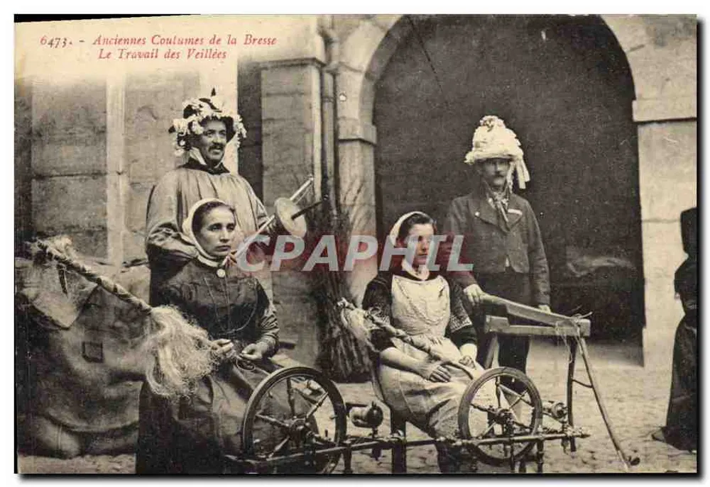 Alte Szenen der Bresse — Die Arbeit der Abende — n° 6473 - Vorderseite