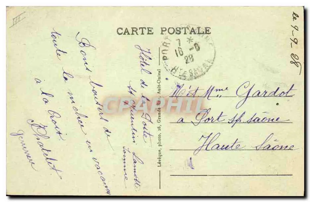 BOIS-de-CISE - Das Tennis-Spiel und die Chalets (Südseite) — Lévéque, Foto, Adult-Orival - Rückseite