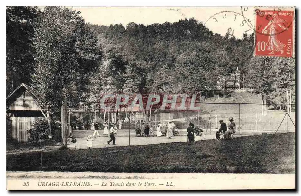 Uriage-les-Bains — Tennis im Park — LL. — Graphphil - Vorderseite