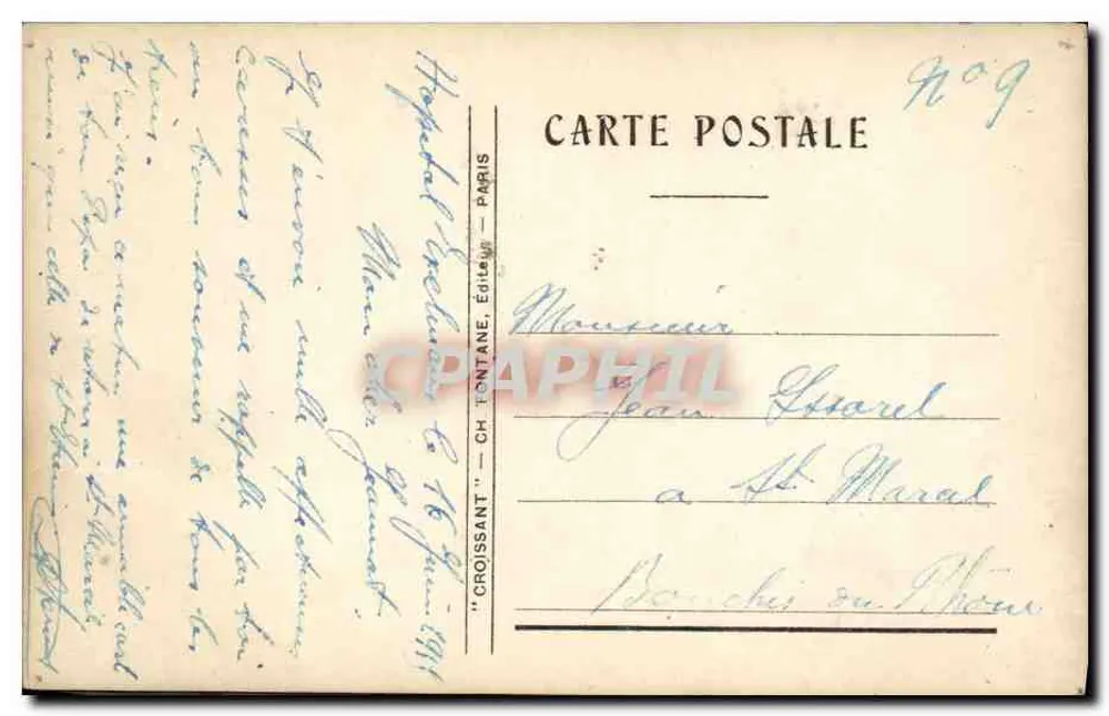Casimir-Périer — portrait en buste et scène de bureau — éditeur CH FONTANE, Paris - Verso