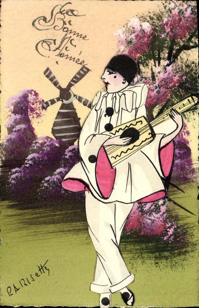 Clown, der die Mandoline spielt — Parisette — Parisette - Vorderseite