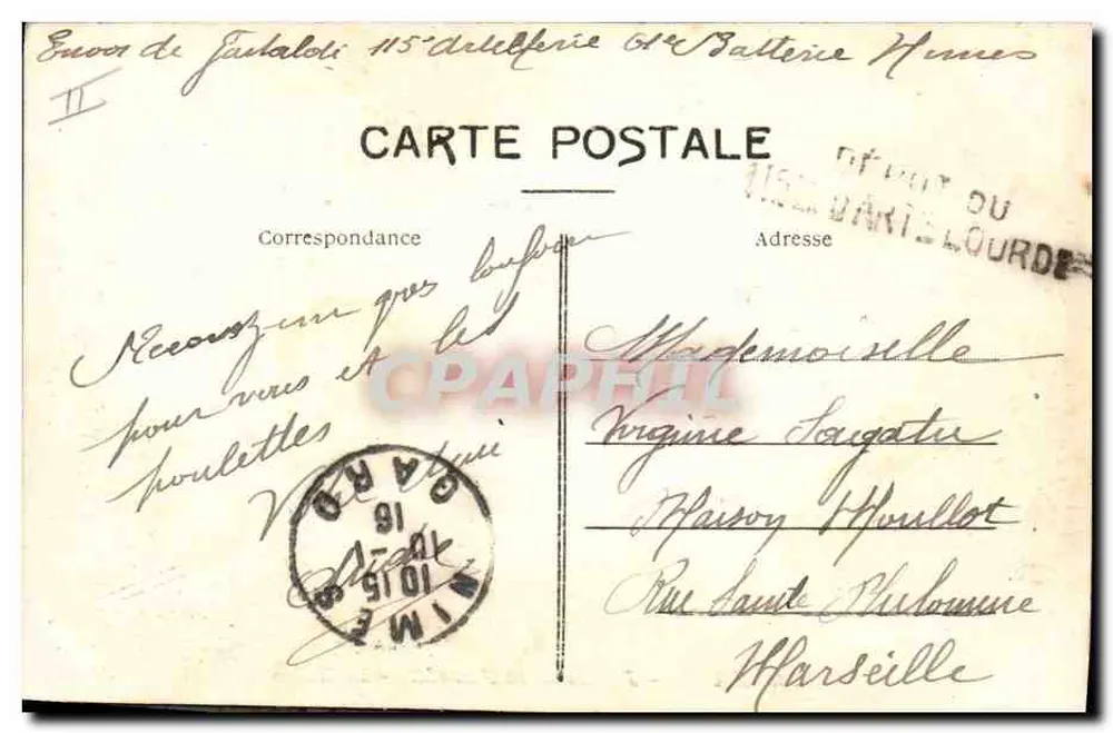 Nîmes - Garten der Fontaine - Der Zeder — A.R. n°23 - Rückseite
