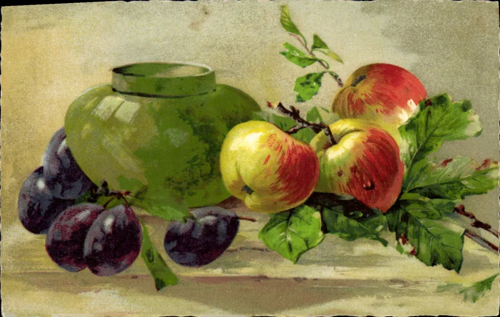Natureza morta com frutas — editor não identificado, n° de série 2677 - Frente
