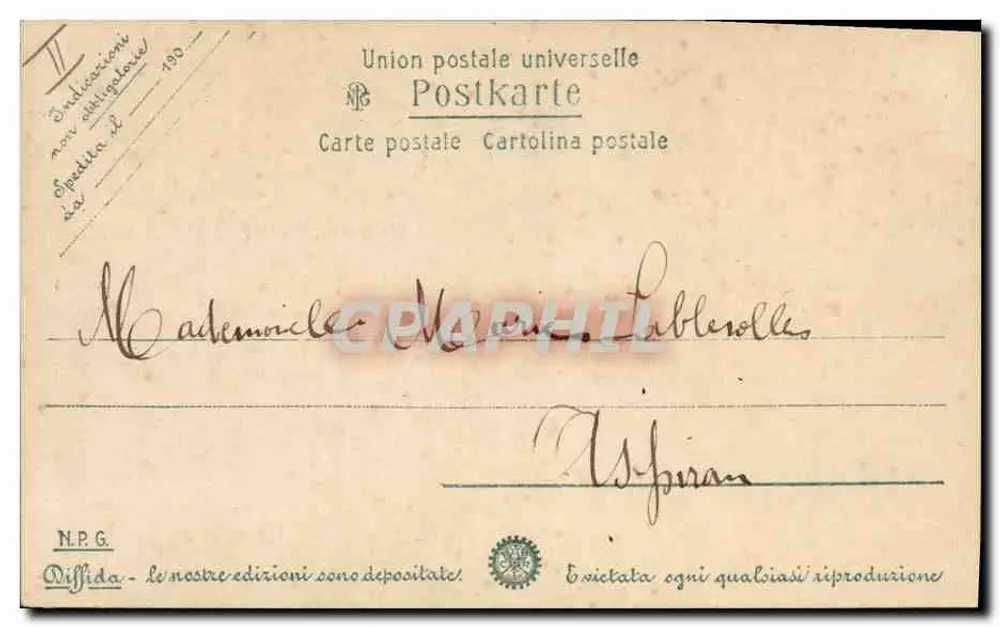 Fête de la Sainte-Vierge — 44 — Verlag W. Lablerolles, Anmerkungen - Rückseite