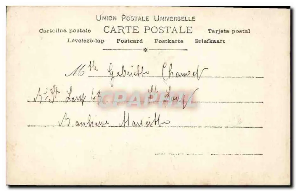 Frau in Abendkleid — Verlag Partiinger, Paris — n° 837/1 - Rückseite