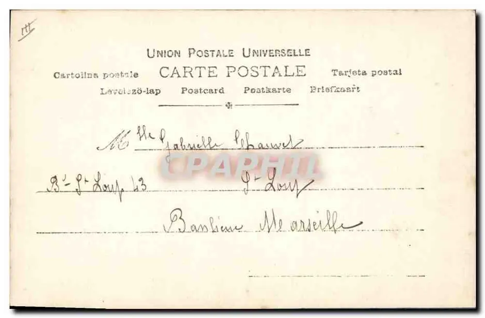 Frau im Bühnenkostüm — Verlag Roullier, Paris — n° 337/16 - Rückseite