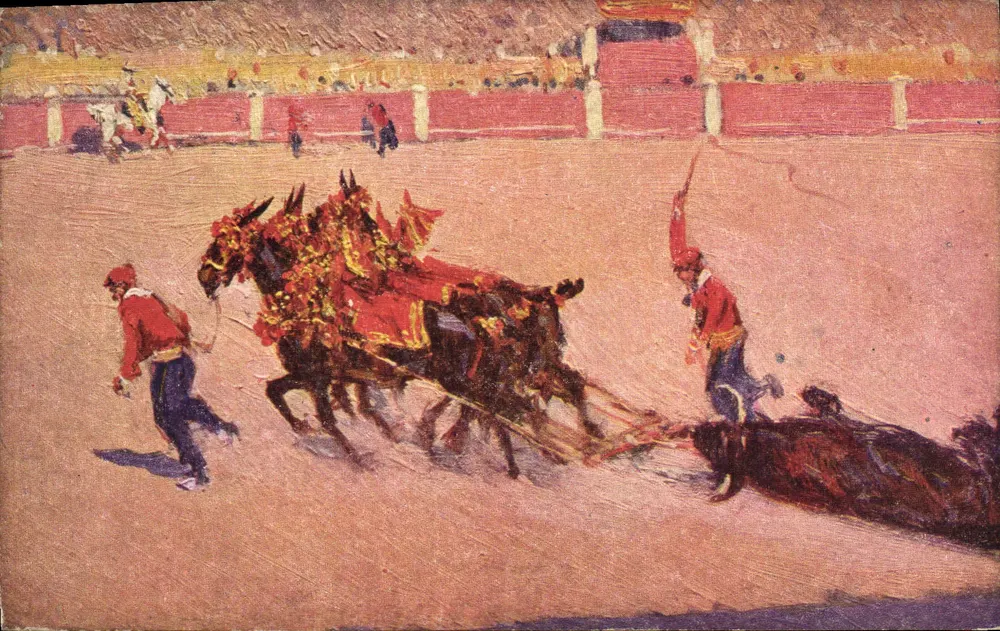 Corrida de touros — espetáculo em Arasa — Edições Victoria, N. Coll Sulleti, Barcelona - Frente