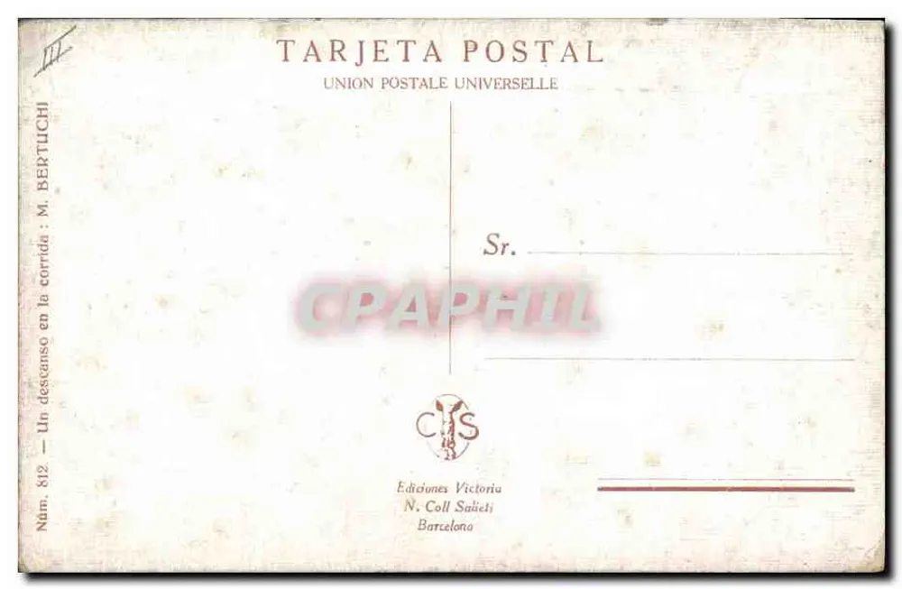 Um vestiário na corrida — Éd. N. Coll Saliés, n° 812 - Verso