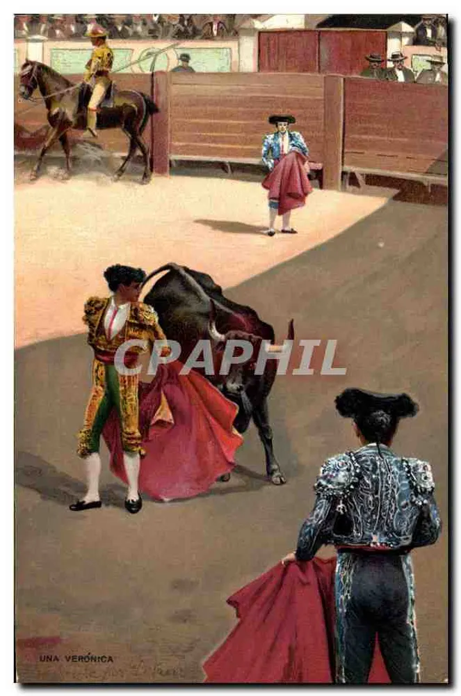 Um touro na arena — cena de corrida — edição Stüngel & Co., Dresden - Frente