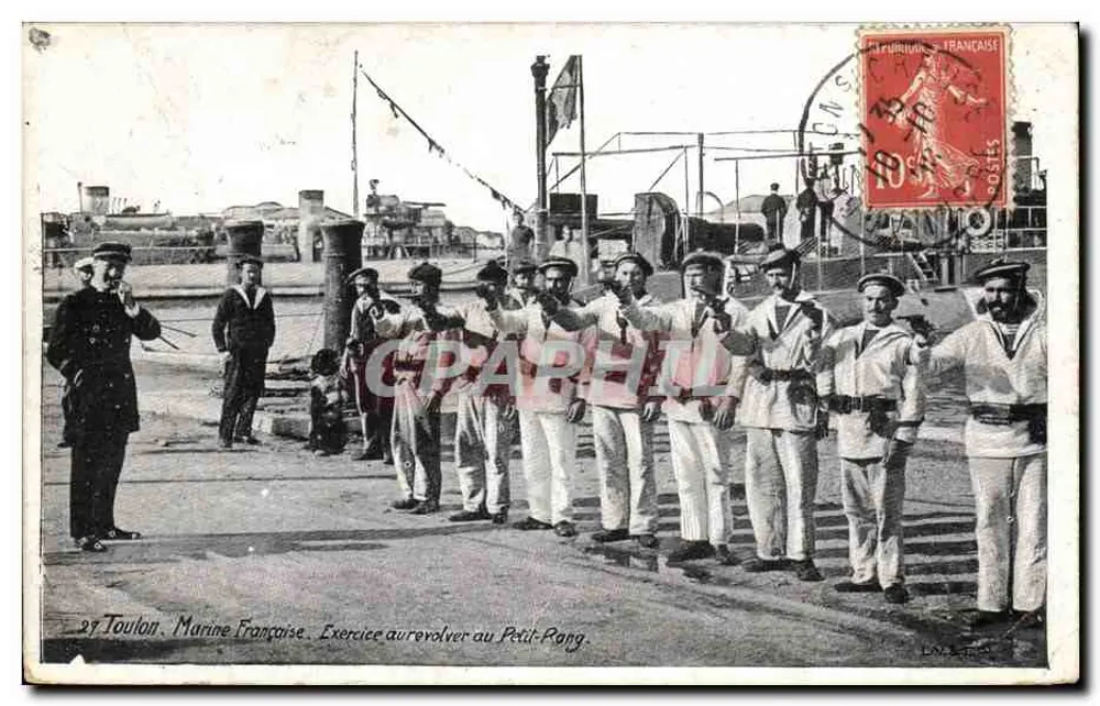 Toulon. Marine Française. Schießübung am Petit-Pont. - Vorderseite