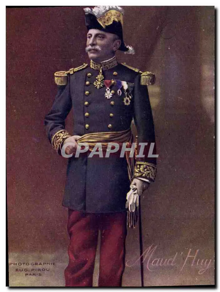 Oficial em uniforme — fotografia colorida — EUC. PIROU PARIS - Frente