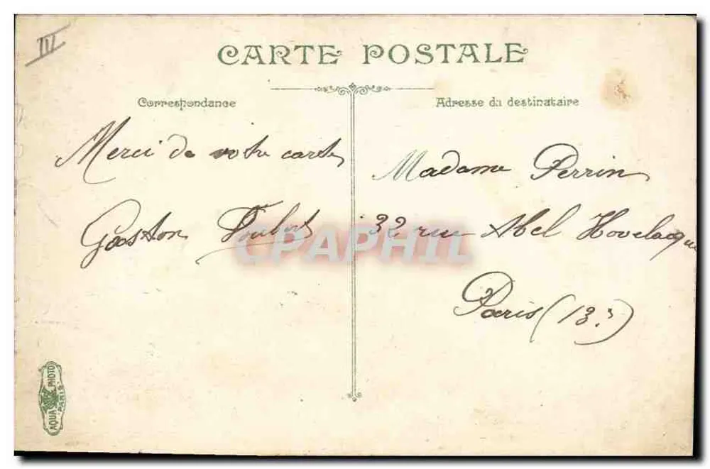 Artillerie. Zum Feuern! — Edition L.V. & Cie, Nr. 3720 - Rückseite